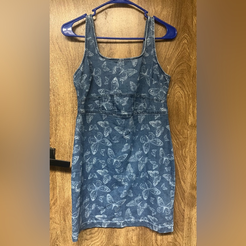 Cute Summer Dress denim Like Medium 7-9